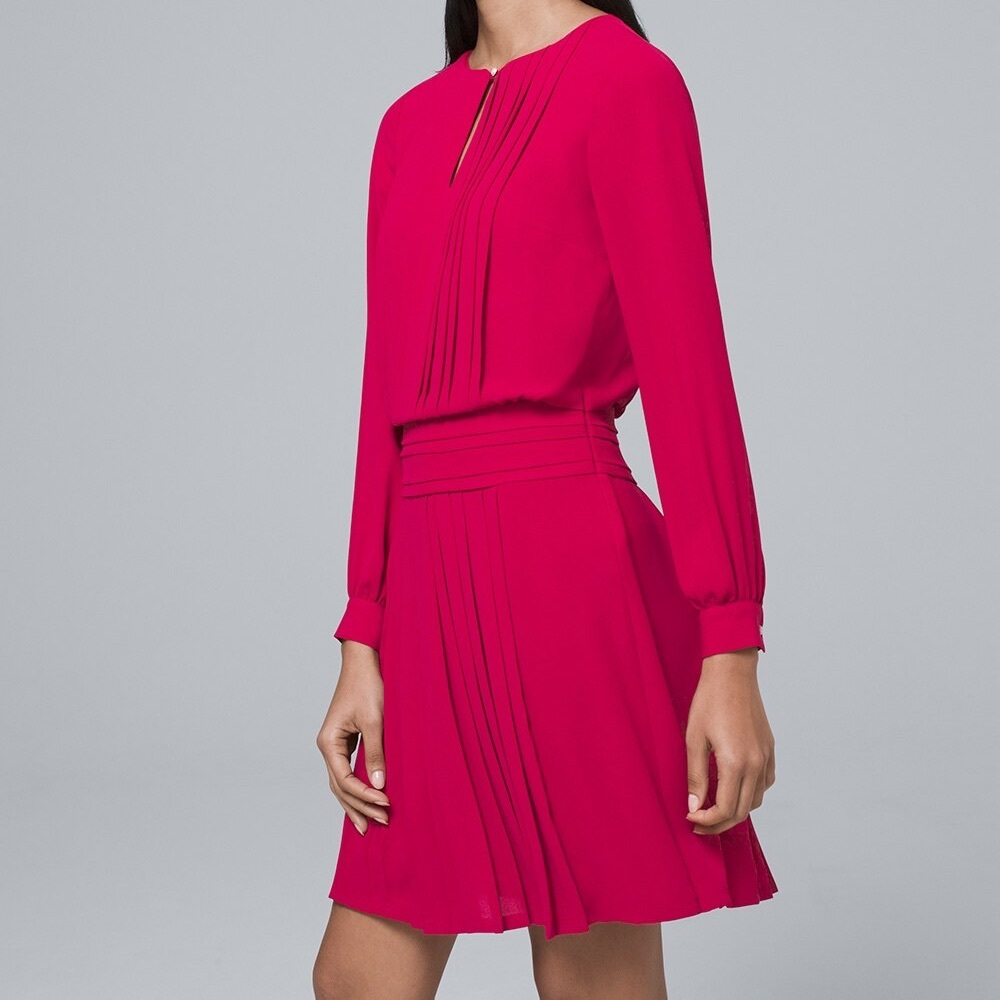Pleated Soft Blouson Dress